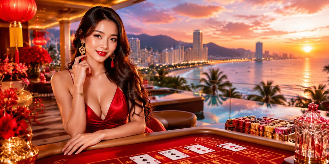 Người dùng tại Nha Trang chơi Baccarat trực tuyến trên bãi biển qua điện thoại
